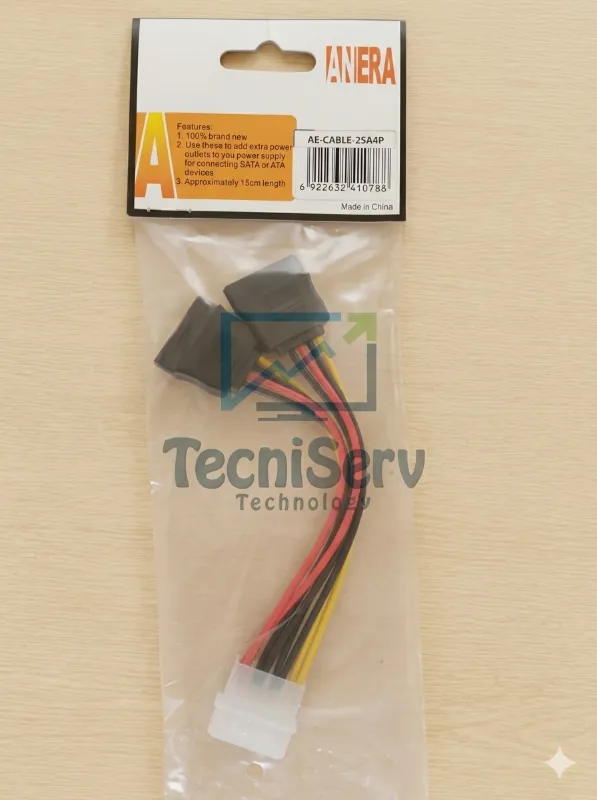 CABLE DE PODER MOLEX A SATA A / DOBLE